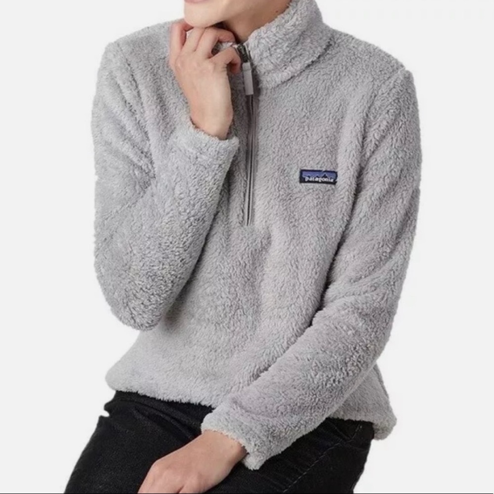 PATAGONIA Los Gatos Pullover Quarter Zip Fleece Size Large - Gray